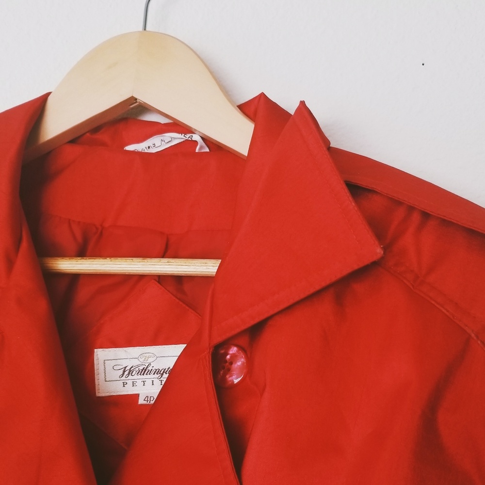 Vintage Red Worthington Trench Coat